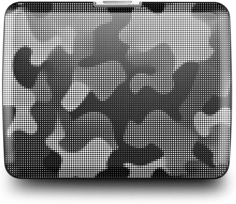 ÖGON -DESIGNS- Aluminum wallet, Large capacity with metal lock, RFID Protection against fraud and demagnetization, model Smart Case OSLO Large (Engraving Camo) - Image 3